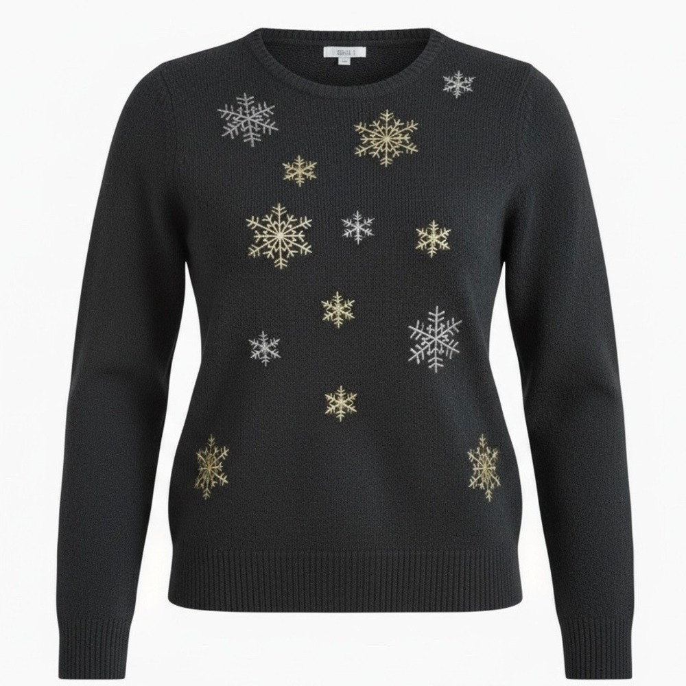 Croft & Barrow Snowflake Sweater Womens XXL Holiday Winter Festive Christmas